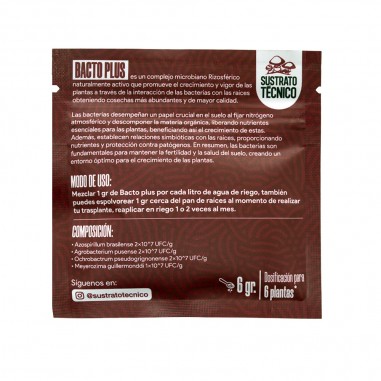 BACTERIAS BACTO PLUS 6G-SUSTRATO TECNICO
