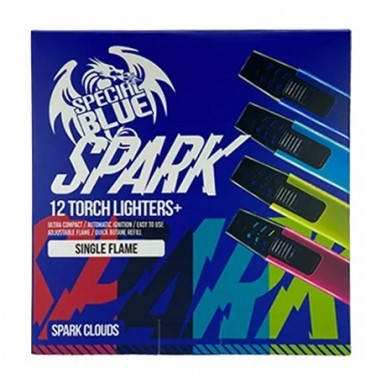 DISPLAY ENCENDEDORES SPARK CLOUDS LIGHTER 12U-CALVO GLASS